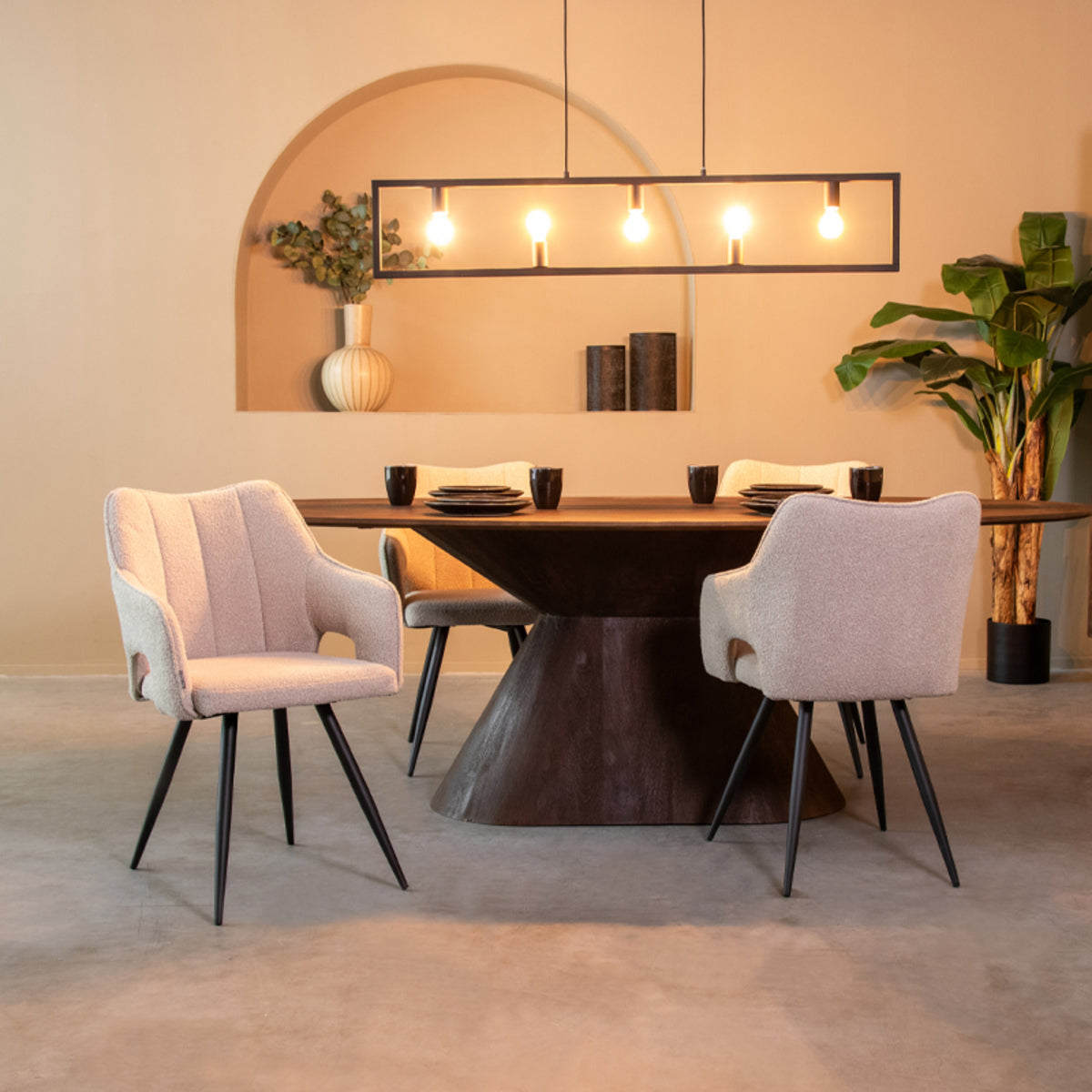 LABEL51 Eetkamerstoel Noud - Boucle